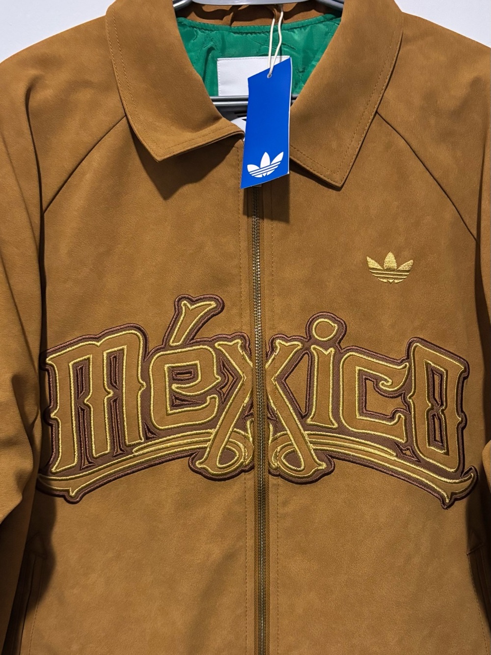 🔥 Rare Limited Edition Mexico Adidas Suede Jacket – Size L – Brand New! 🇲🇽✨ - Picture 5 of 7